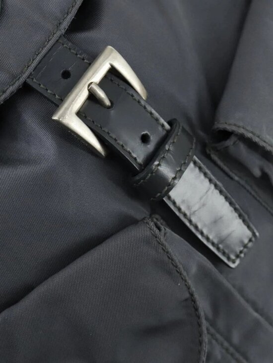 PRADA Backpack Nylon Gray Silver Auth gh1547 main image 16